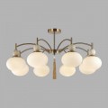 8272/8C NEOCLASSI латунь/бежевый/белый, металл/керамика/стекло Люстра потолочная Е14 8*40W 220V GLORIYA