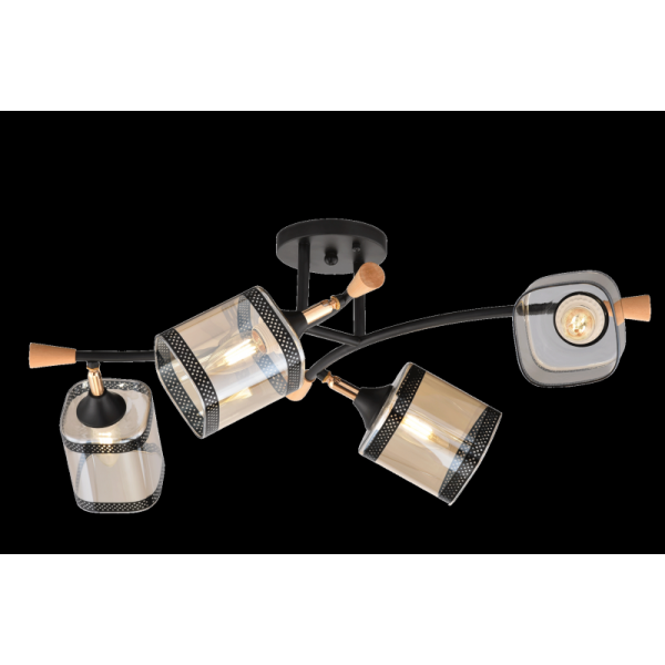 5082/4 BK+WOOD (4) Люстра (RL)