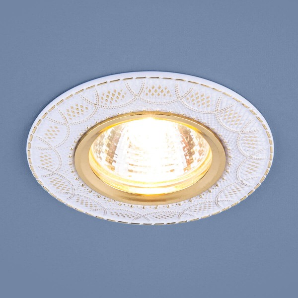 Встраиваемый светильник Elektrostandard 7010 MR16 WH/GD белый/золото a036771