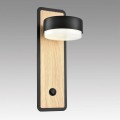 8264/1W COMFI LN26 металл, черный/дерево Бра GX53 LED 1*7W 220V LELAND