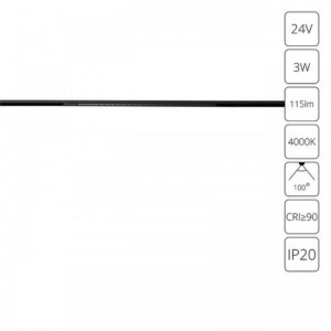 A6229PL-1BK СВЕТИЛЬНИК ПОТОЛОЧНЫЙ PRESTO 24В 3Вт 138лм 4000К 90+ 100°