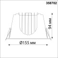 Встраиваемый светодиодный светильник Novotech Spot Knof 358702