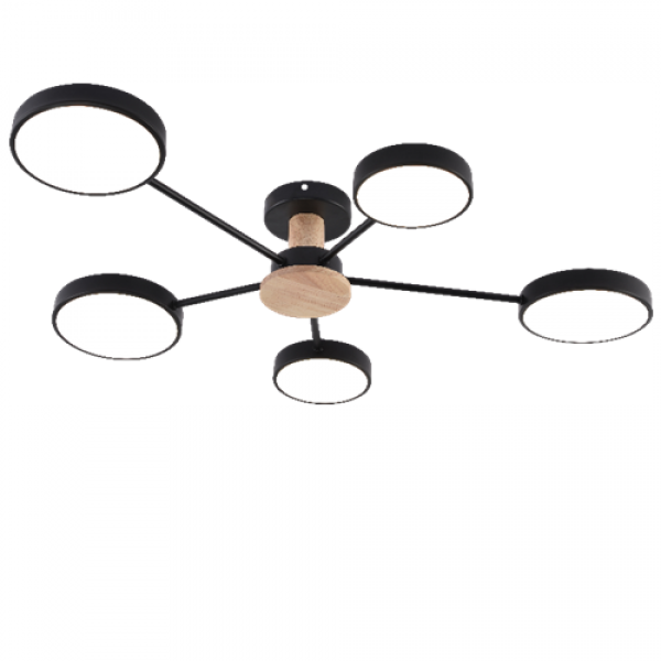 Светильник Mirastyle MH-3286/5 BK+WOOD