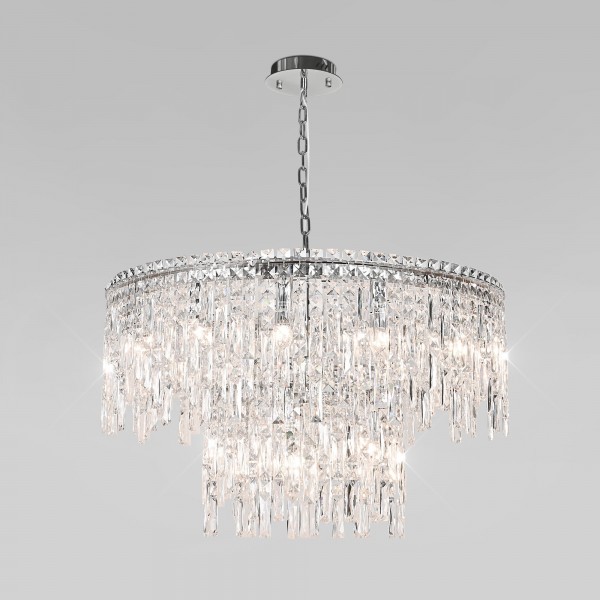 Подвесная люстра с хрусталем 60160 хром