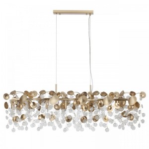 5104/8A CLASSIC ODL26 золотистый/прозрачный металл/стекло Люстра горизонтальная E14 8*40W 220В IP20 COINS