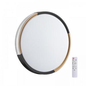 7629/DL PALE SN 184 Светильник пластик/черный/золотистый LED 48Вт 3000-6300K D400 IP43 пульт ДУ VELIO