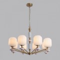 8334/8 MODERNI бронза/белый, металл/керамика/стекло Люстра E27 8*40W 220V ALEGRA