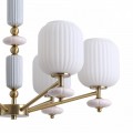 8334/6 MODERNI бронза/белый, металл/керамика/стекло Люстра E27 6*40W 220V ALEGRA